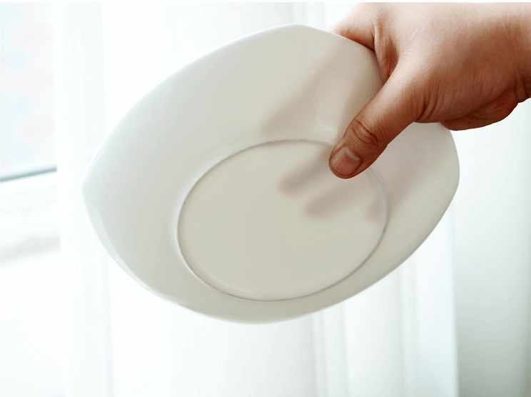 White bone china soup bowl plate made in Tangshan