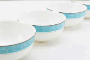 blue and white bone china dinner bowls