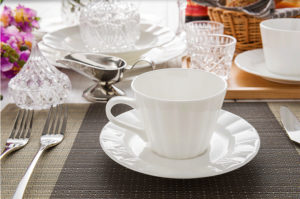 close look for cup and saucer