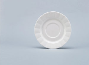 modern style white saucer