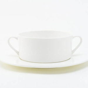 white bone china cup and saucer