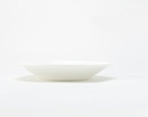 white bone china dinner plate