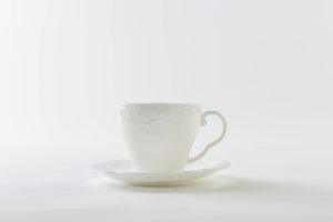 embossed bone china cup and saucer