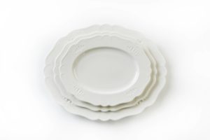 white bone china saucers
