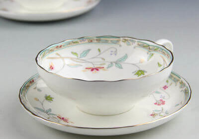 bone china cup and saucer set