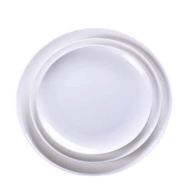 White Bone china plates coupe plate wholesale