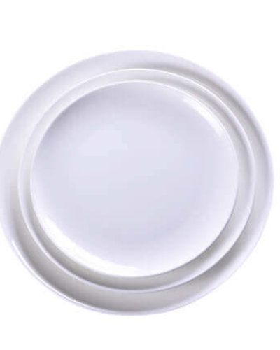 White Bone china plates coupe plate wholesale