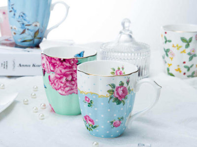 personalised bone china mugs with on-glaze decal