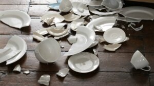 cracks of bone china plates