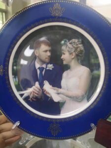 personlized wedding gift-bone china plate