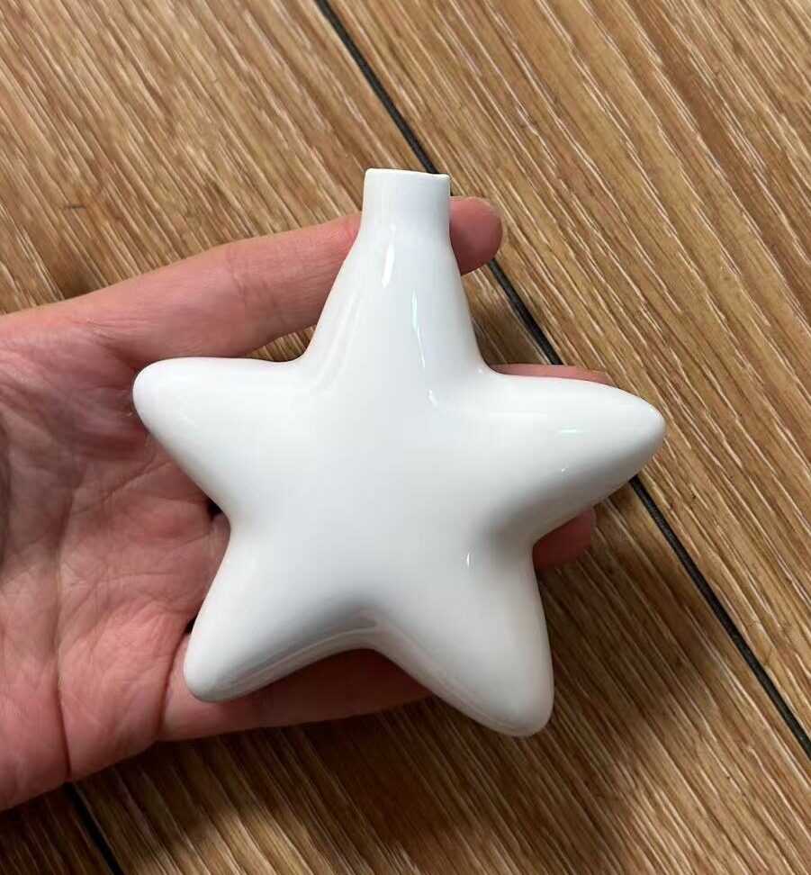 Star-Shaped Bone China Decorations