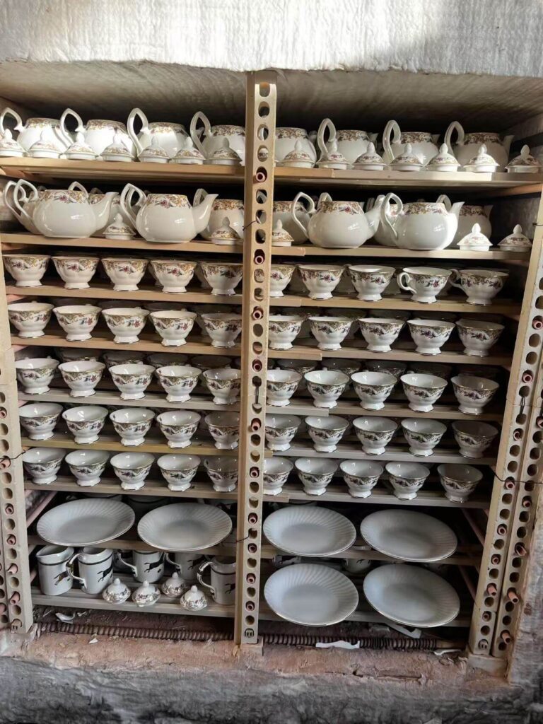 shuttle kiln used in the bone china tableware firing