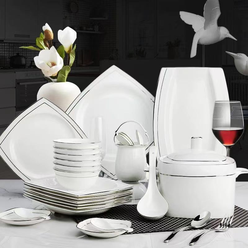 bone china dinner plate for high-end hotel use